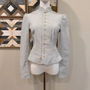 Ralph Lauren Cotton Striped Blazer Jacket sz 2